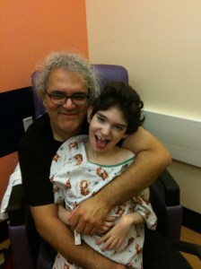 John with Benjamin moments before surgery.